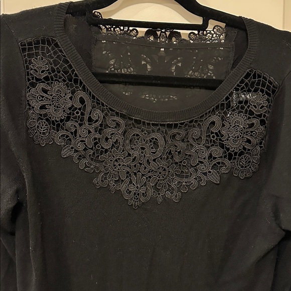 WHBM Bow Back Sweater with Crochet Detail - Picture 5 of 9